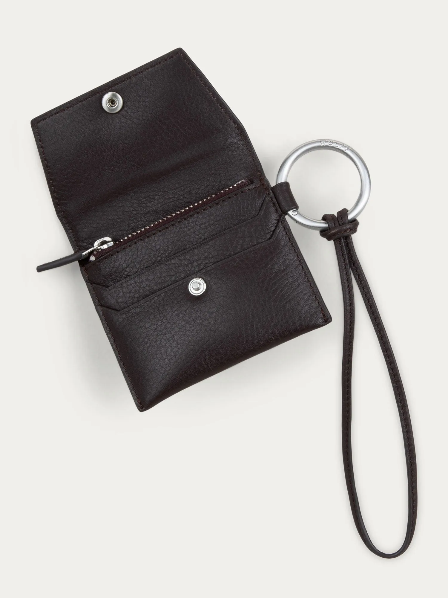 Elisa Mini Wallet — Chocolate sold by Wolff Studios