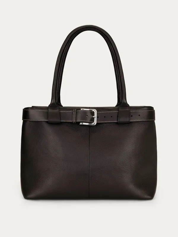 Paris Tote by @dom.overseas — Chocolate, wide belt sold by Wolff Studios