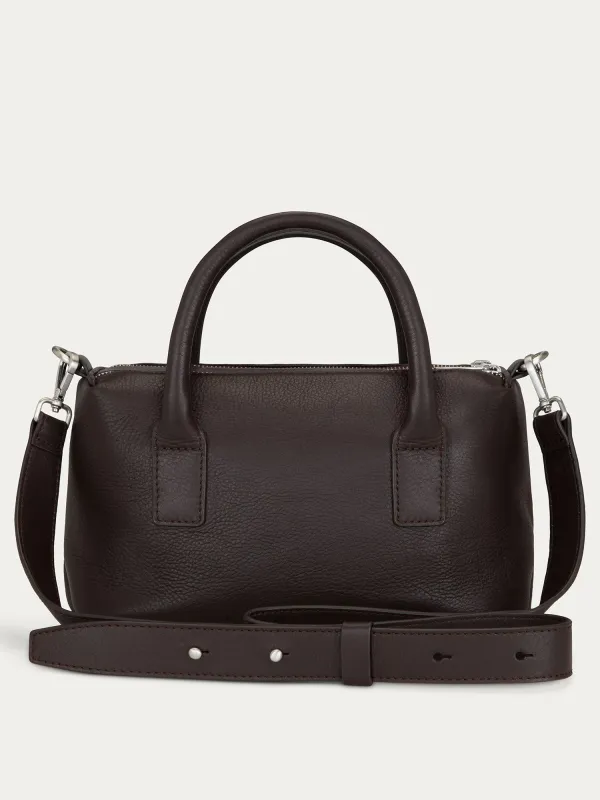 Boston Top Handle Bag — Chocolate sold by Wolff Studios