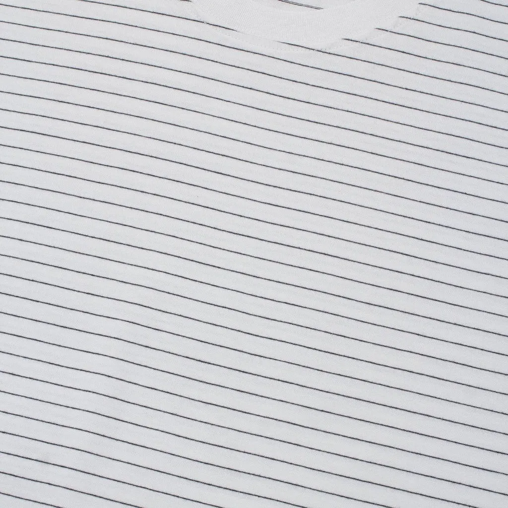 T-Shirt Stripe WEEZER WHITE BLACK sold by Screamous product image thumbnail 2
