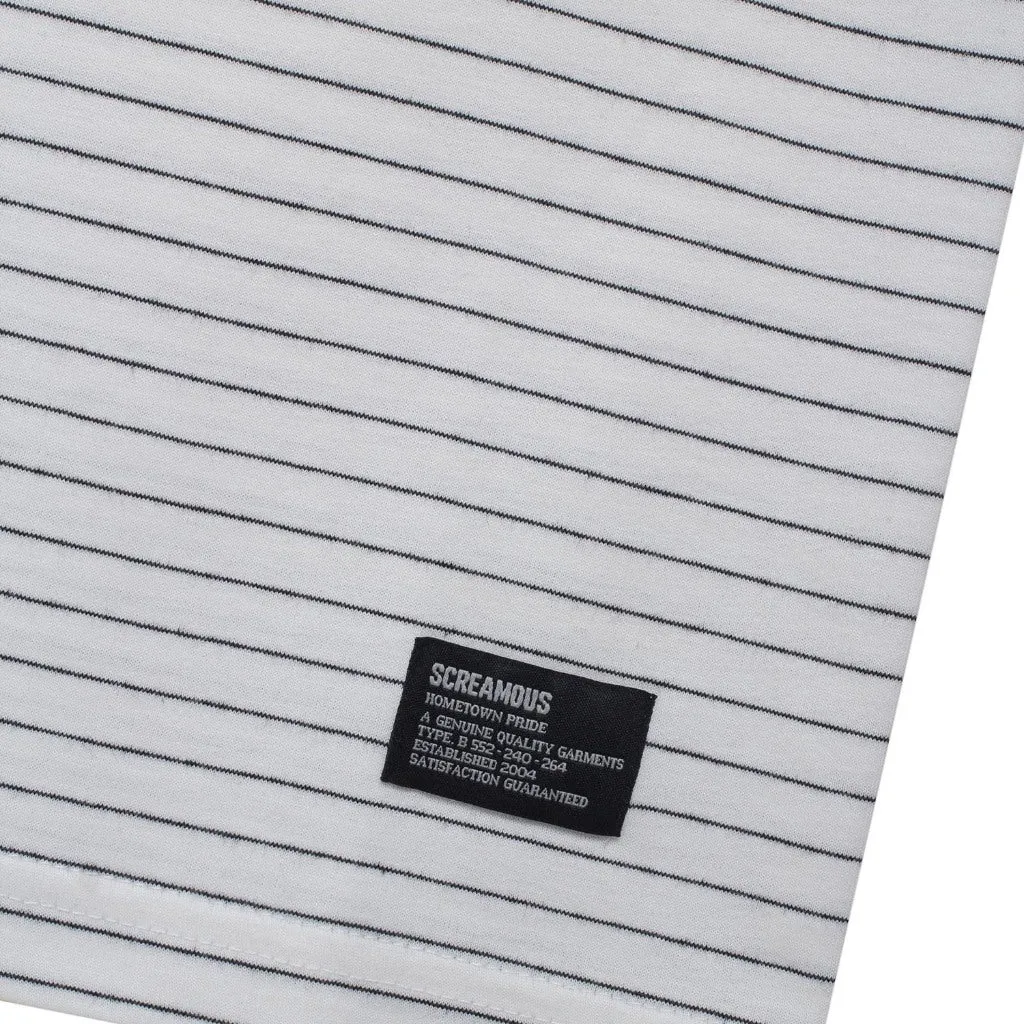 T-Shirt Stripe WEEZER WHITE BLACK sold by Screamous product image thumbnail 3