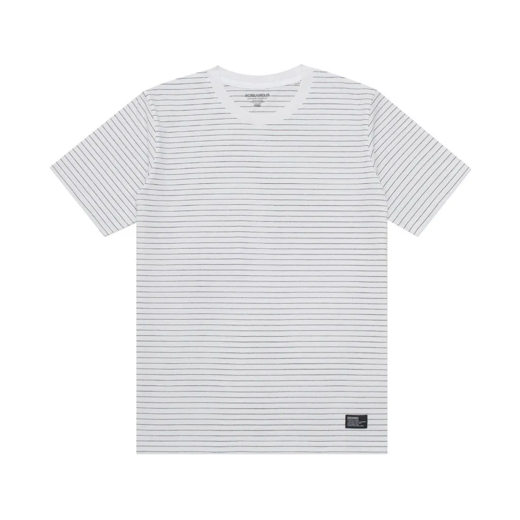 T-Shirt Stripe WEEZER WHITE BLACK sold by Screamous