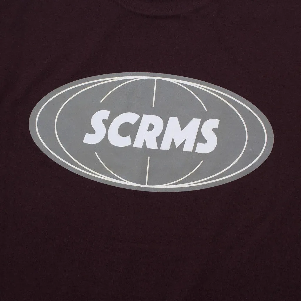 T-Shirt GLOBE BURGUNDY sold by Screamous product image thumbnail 4