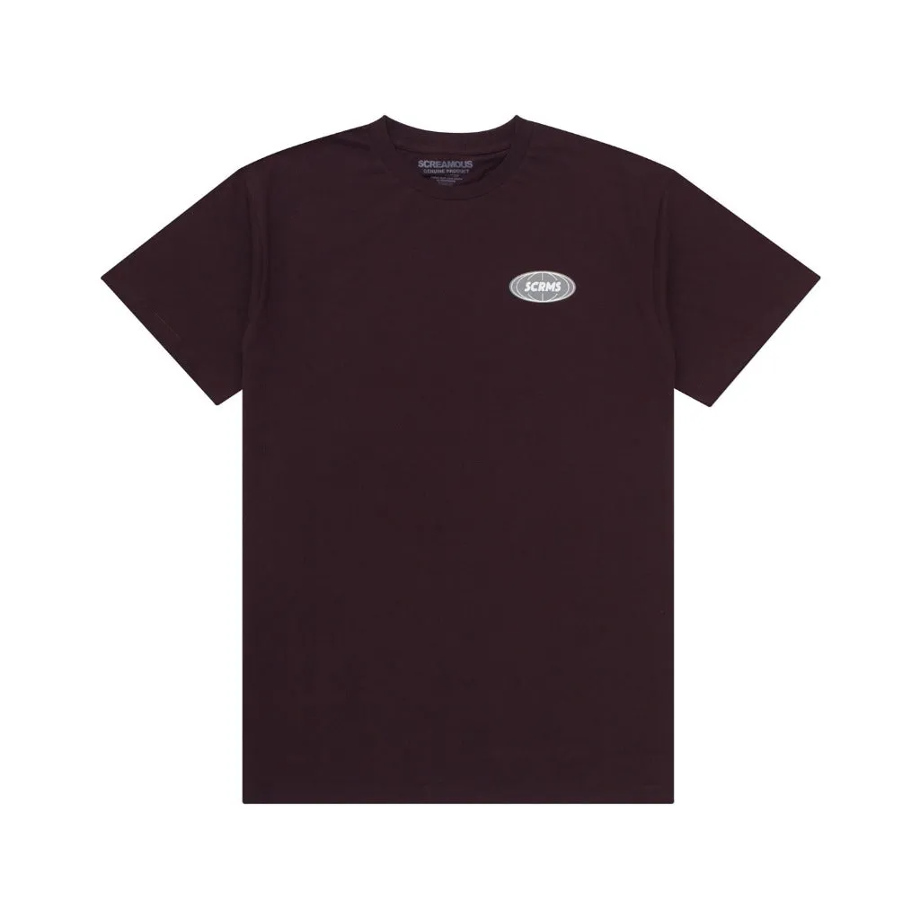 T-Shirt GLOBE BURGUNDY sold by Screamous product image thumbnail 2