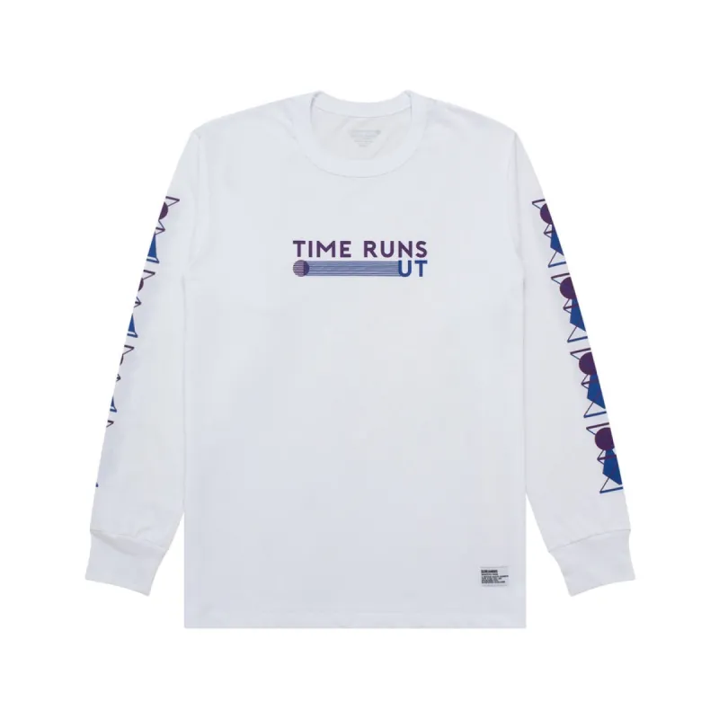 T-Shirt Longsleeves TIME RUNS OUT WHITE sold by Screamous