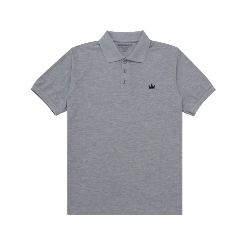 Polo Shirt CROWN BLACK MISTY made by Screamous