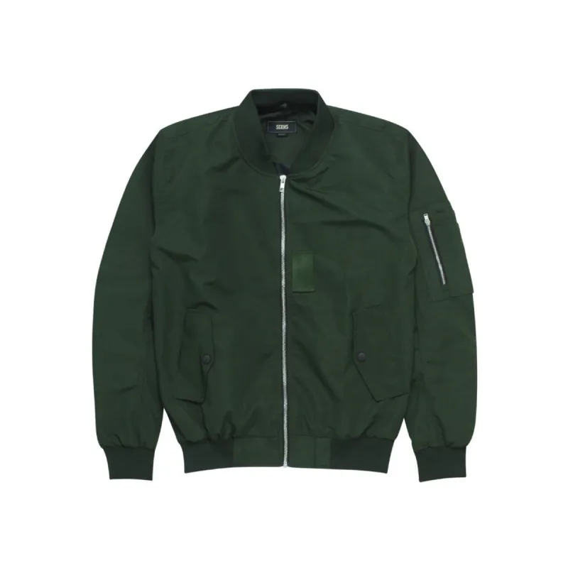 Bomber Canvas Jacket STENCIL FOREST GREEN sold by Screamous