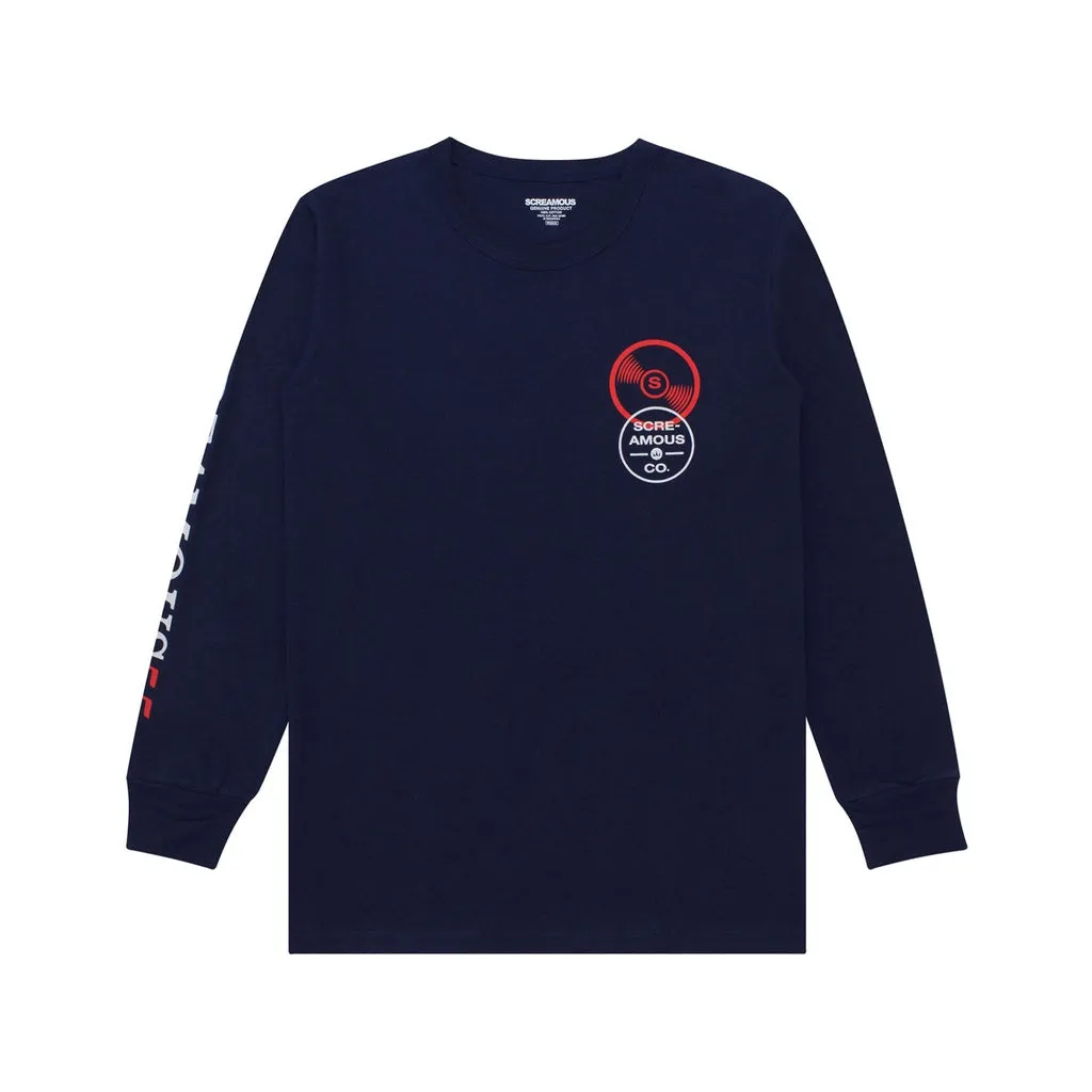 T-Shirt Longsleeves RECORDDDS NAVY BLUE sold by Screamous