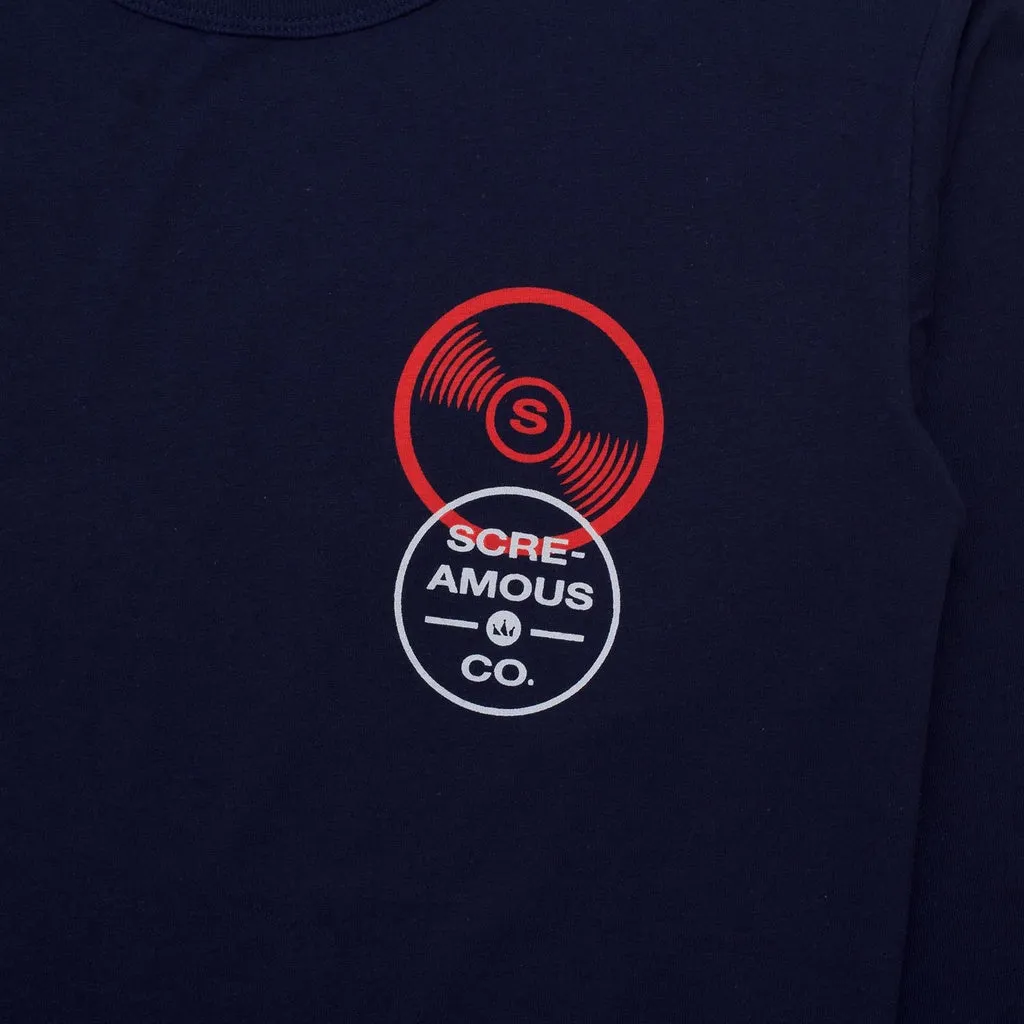 T-Shirt Longsleeves RECORDDDS NAVY BLUE sold by Screamous product image thumbnail 3