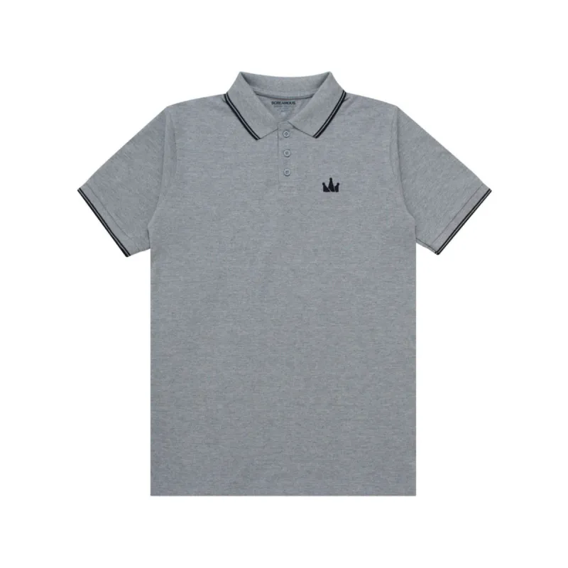 Polo Shirt CROWN LINE BLACK MISTY made by Screamous
