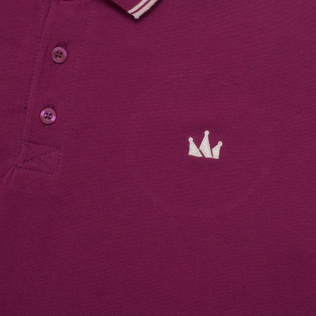 Polo Shirt CROWN LINE SILVER MAROON sold by Screamous product image thumbnail 3