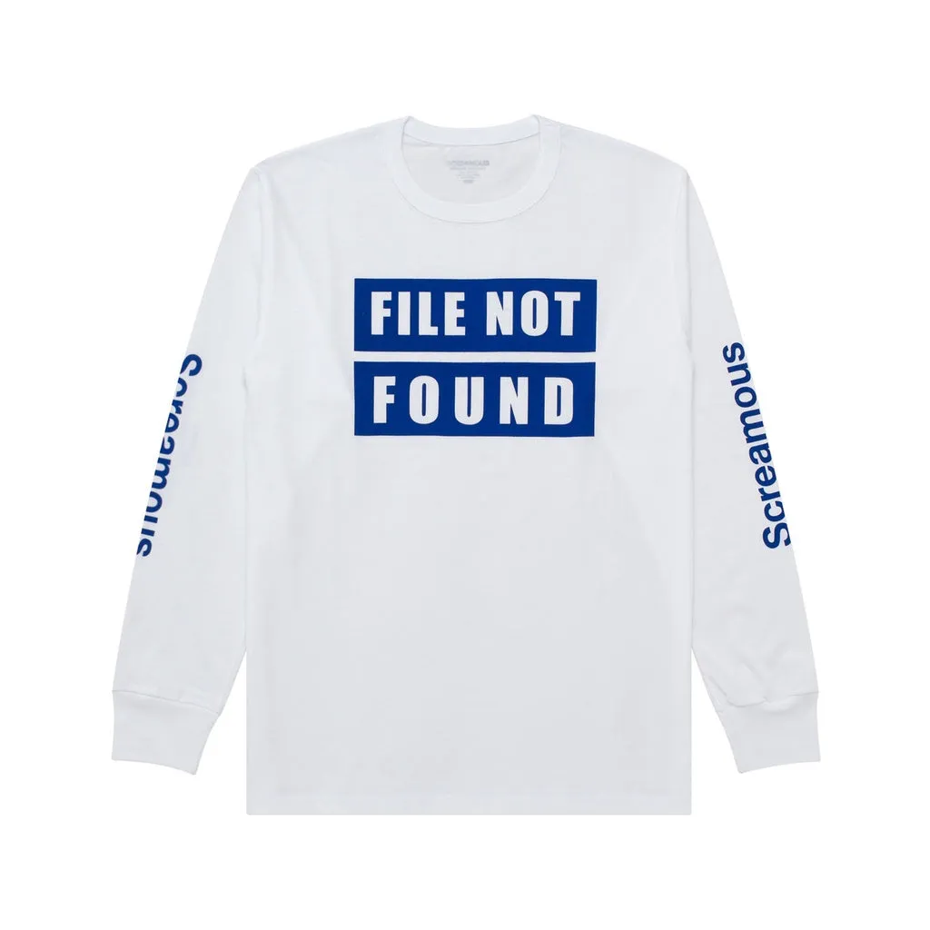 T-Shirt Longsleeves FILE NOT FOUND WHITE sold by Screamous