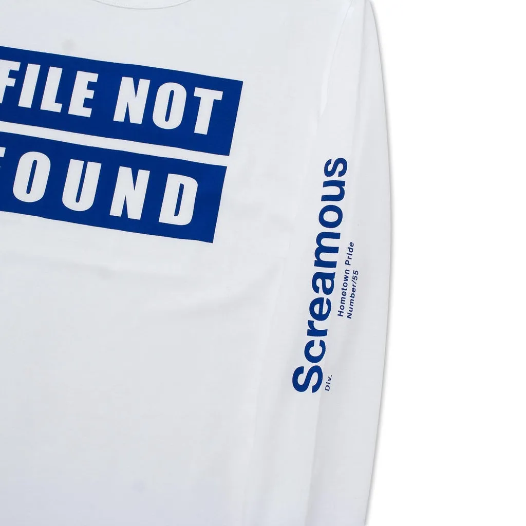 T-Shirt Longsleeves FILE NOT FOUND WHITE sold by Screamous product image thumbnail 2