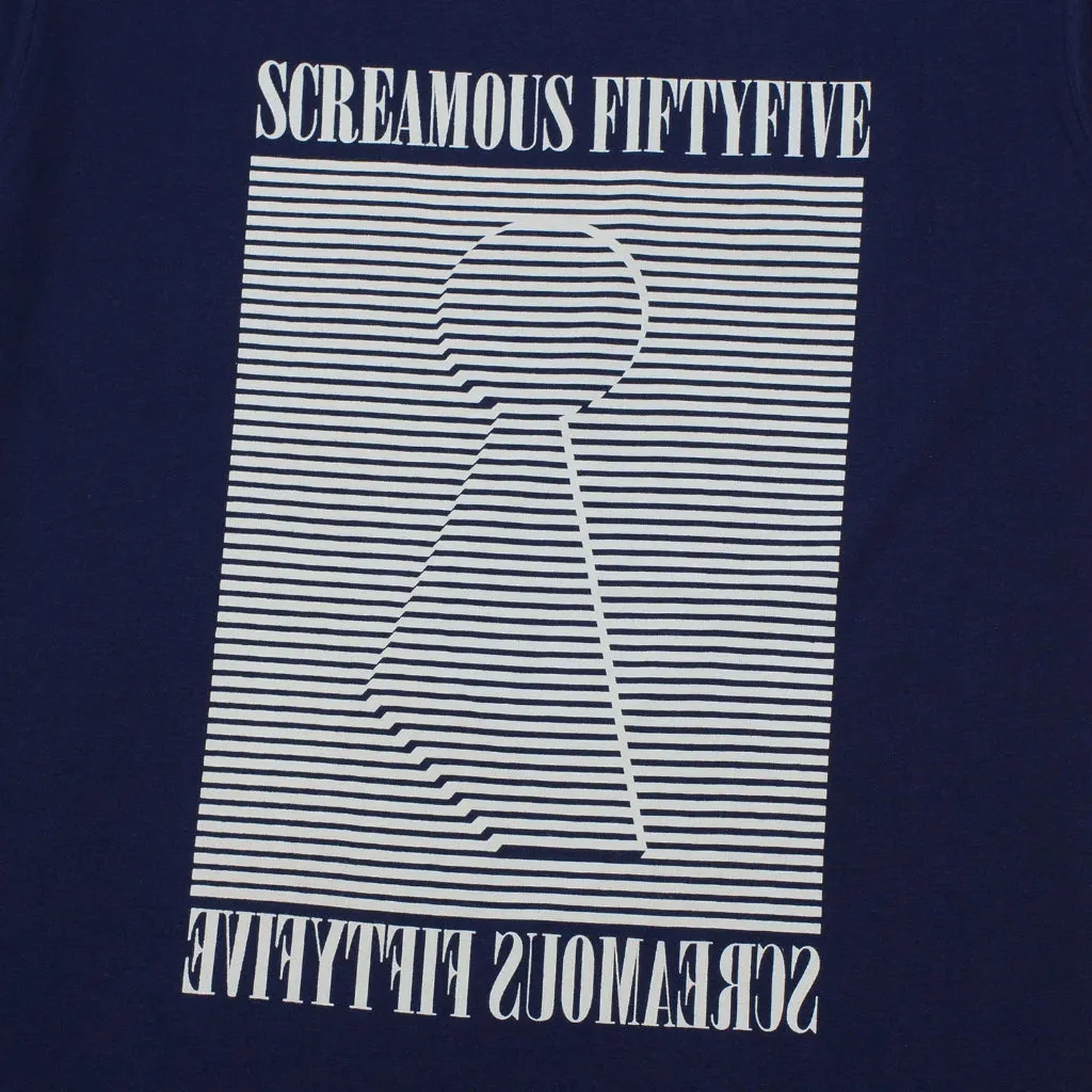 T-Shirt LINES NAVY BLUE sold by Screamous product image thumbnail 2