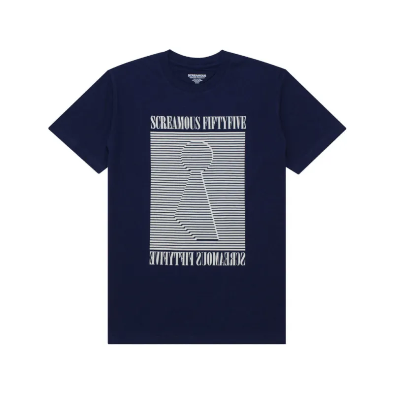 T-Shirt LINES NAVY BLUE sold by Screamous