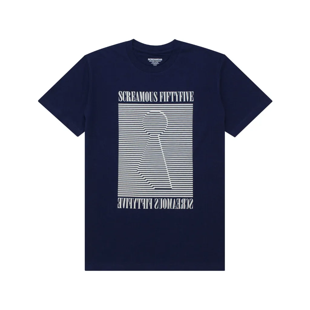 T-Shirt LINES NAVY BLUE sold by Screamous