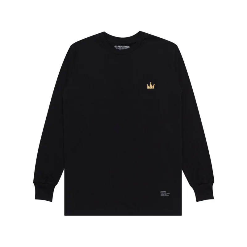 T-Shirt Longsleeves CROWN LOGO BLACK sold by Screamous