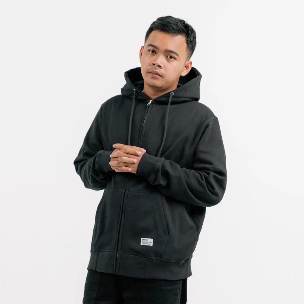 Sweater Pria Basic Pullover Zipper Hoodie Sean Black sold by Screamous product image thumbnail 4