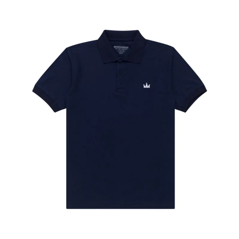 Polo Shirt Basic CROWN MISTY NAVY BLUE sold by Screamous