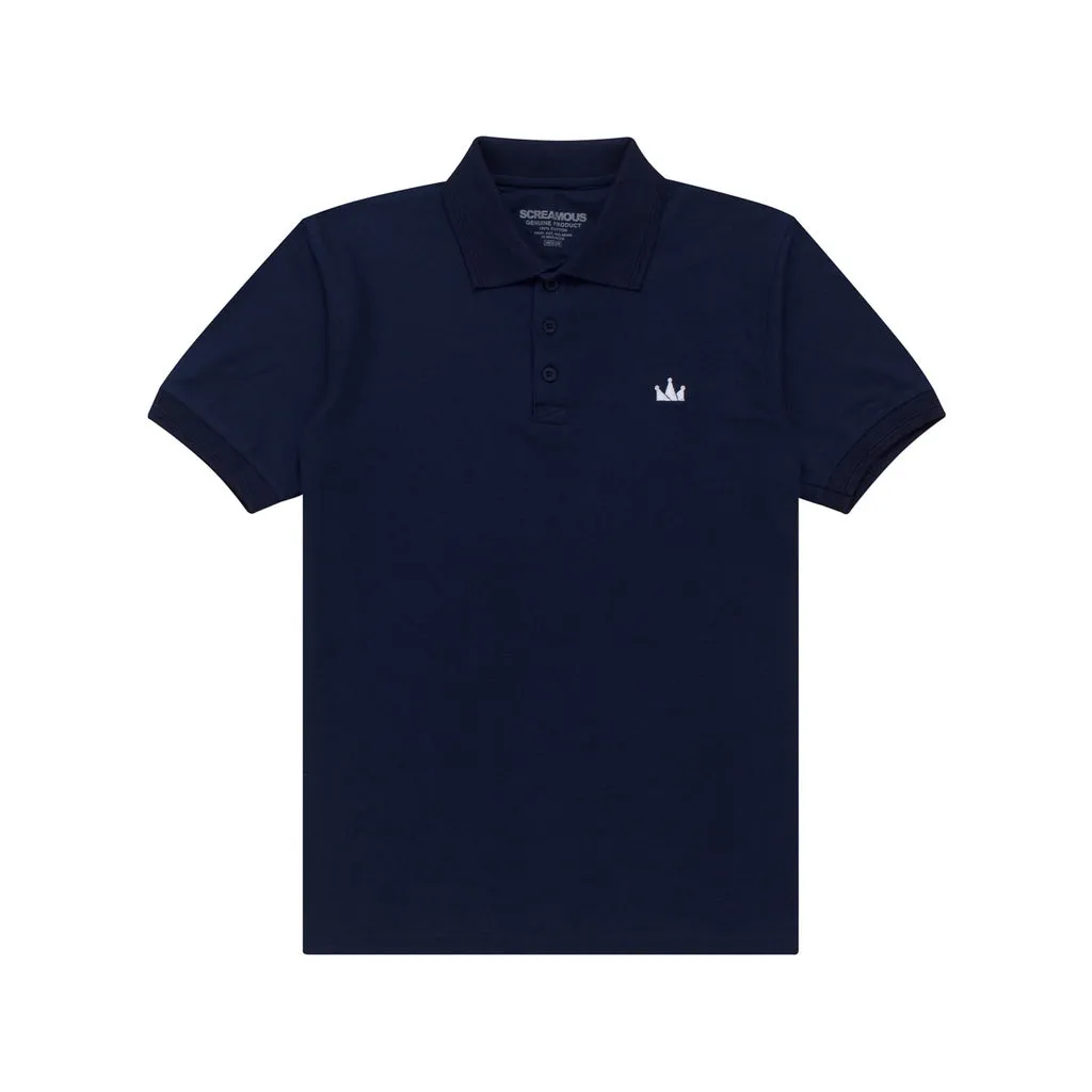 Polo Shirt Basic CROWN MISTY NAVY BLUE sold by Screamous