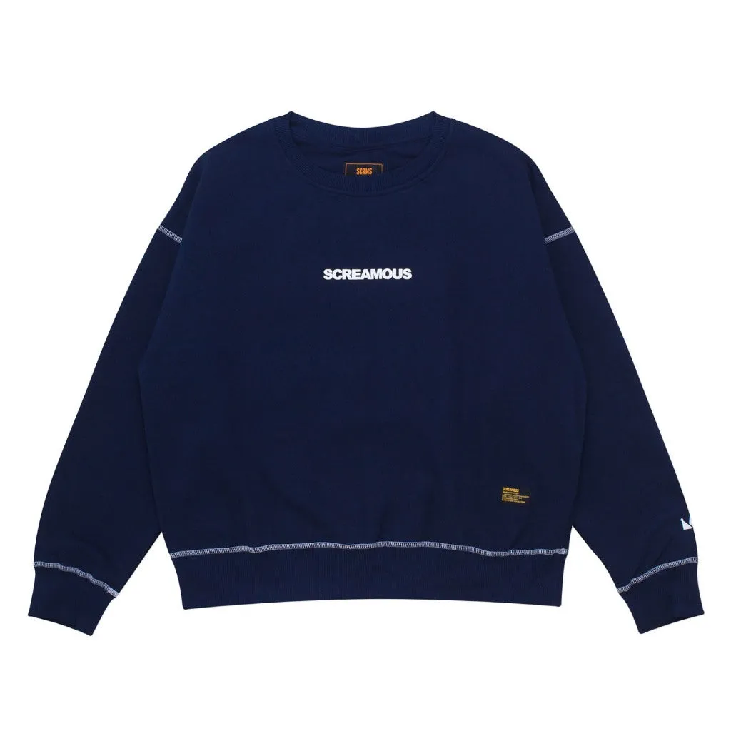 Crewneck OVERSIZED LEGEND TINY WHITE NAVY BLUE sold by Screamous