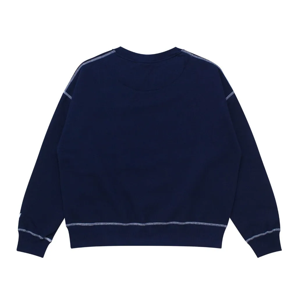 Crewneck OVERSIZED LEGEND TINY WHITE NAVY BLUE sold by Screamous product image thumbnail 5