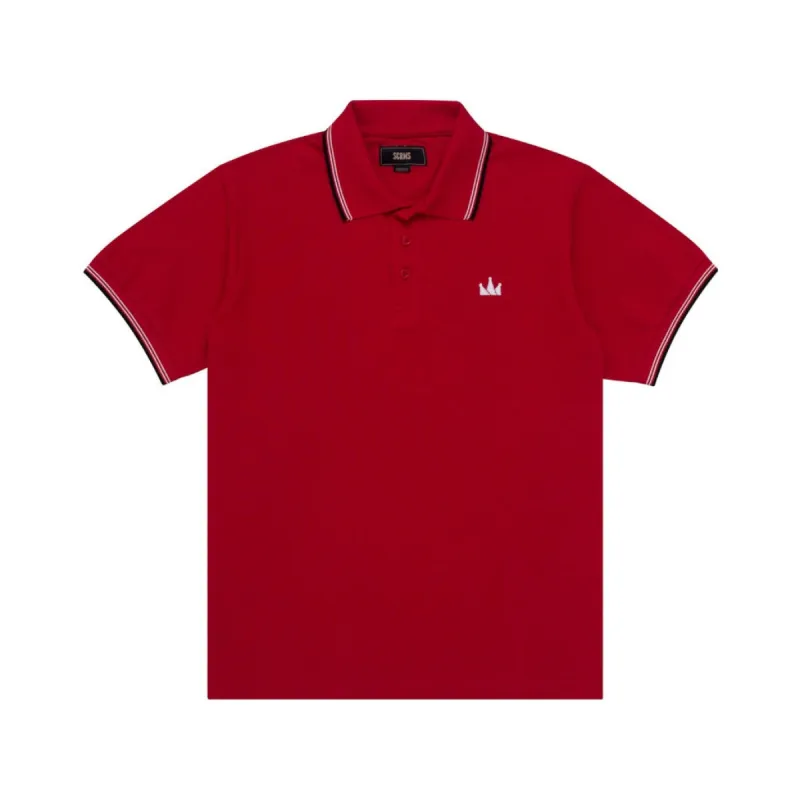 Polo Shirt CROWN LINE WHITE RED sold by Screamous