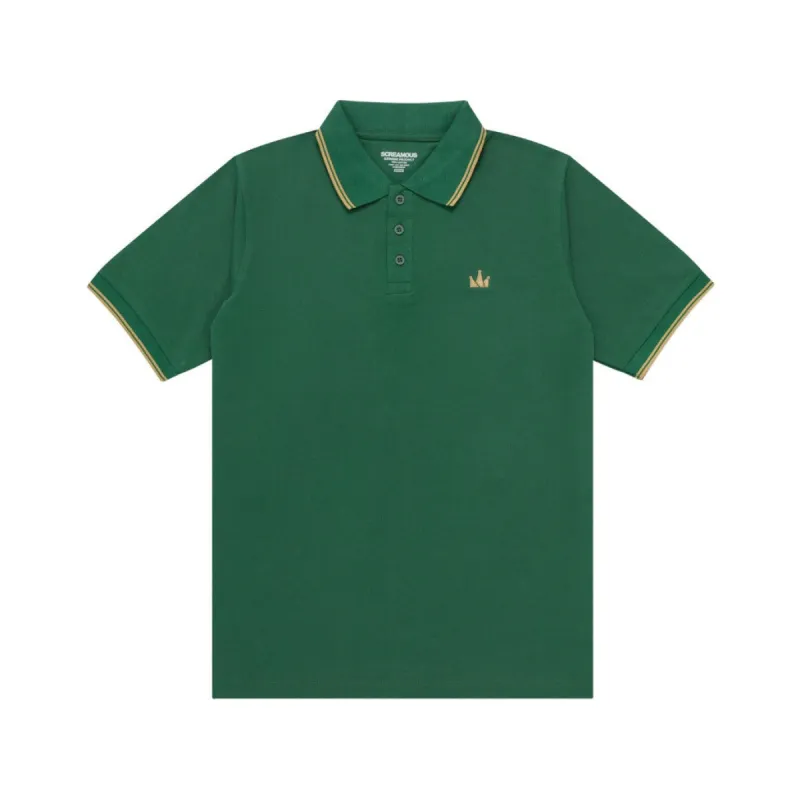 Polo Shirt CROWN LINE GOLD GREEN made by Screamous