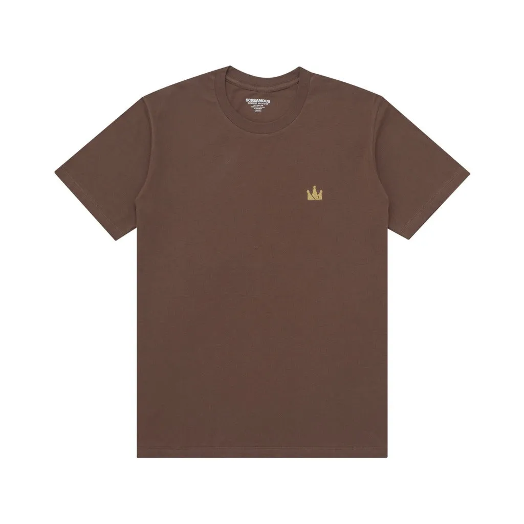 T-Shirt CROWN LOGO SS DARK BROWN sold by Screamous product image thumbnail 5