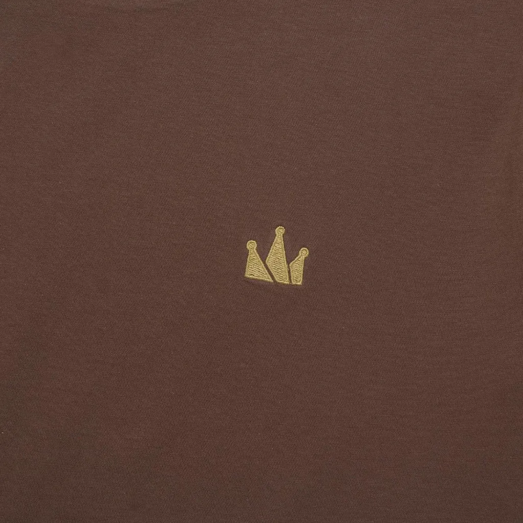 T-Shirt CROWN LOGO SS DARK BROWN sold by Screamous product image thumbnail 2