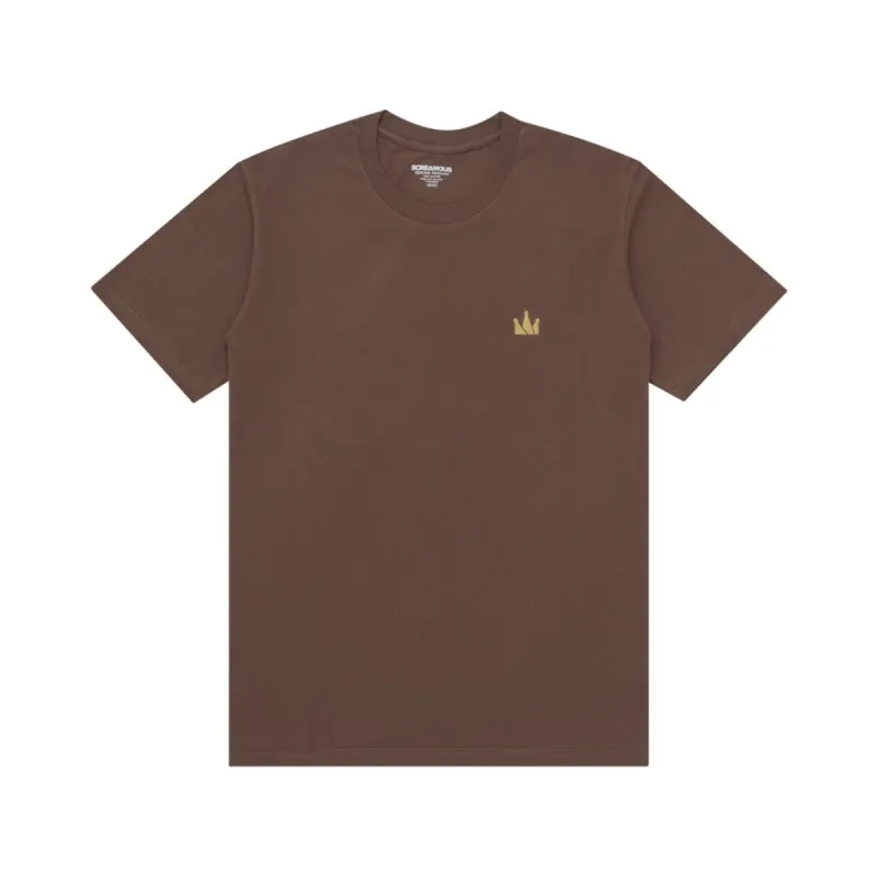 T-Shirt CROWN LOGO SS DARK BROWN sold by Screamous