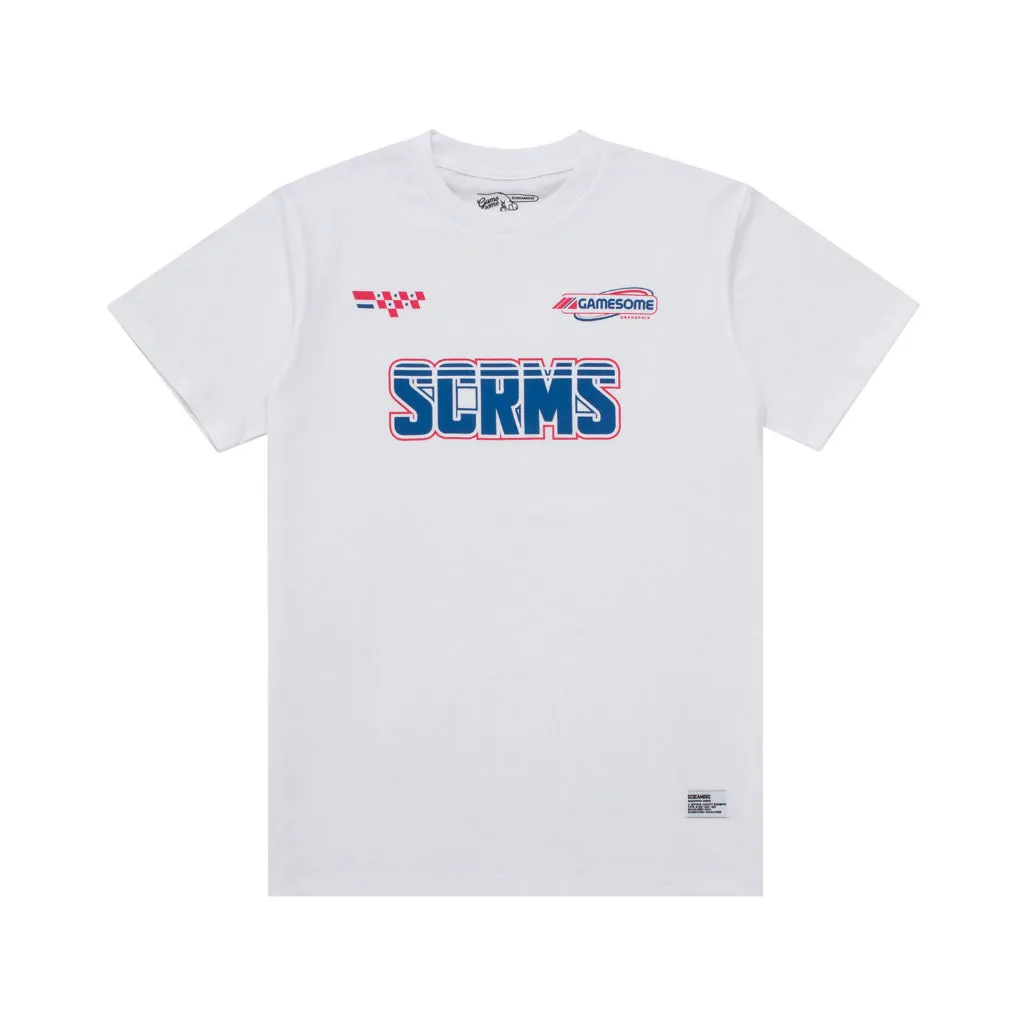 GAMESOME T-Shirt RACE FLAG WHITE sold by Screamous