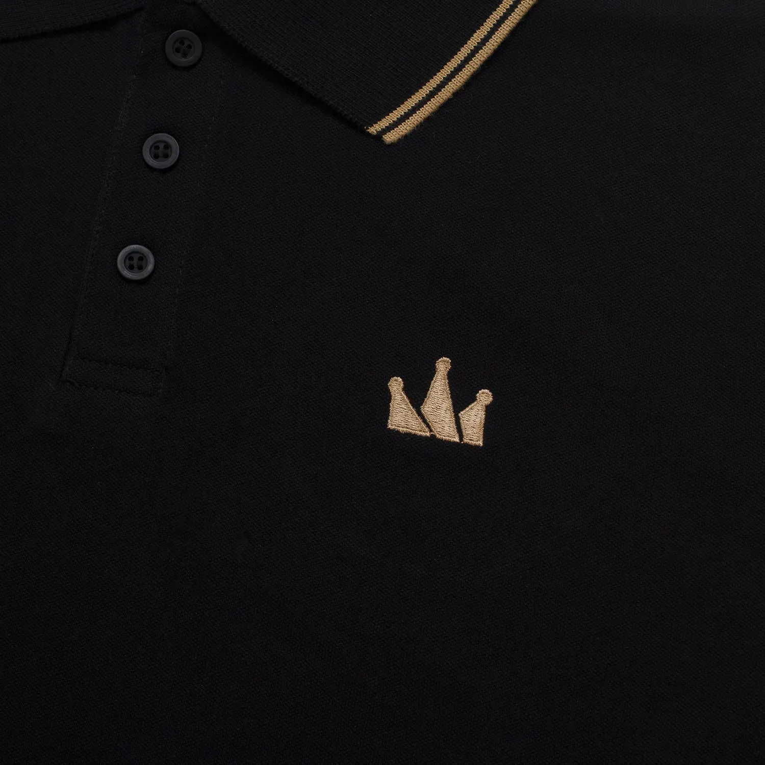 Polo Shirt CROWN LINE GOLD BLACK sold by Screamous product image thumbnail 3
