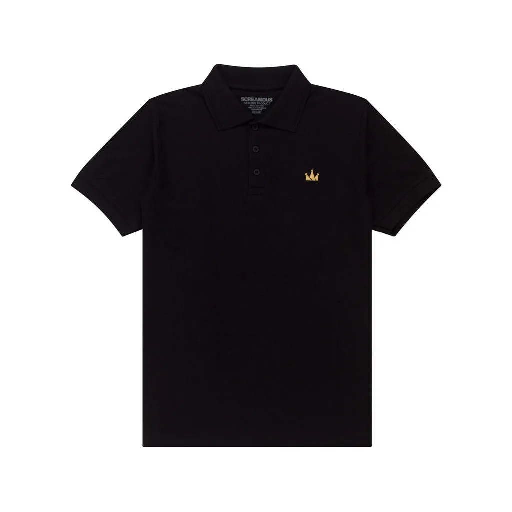 Polo Shirt CROWN GOLD BLACK sold by Screamous