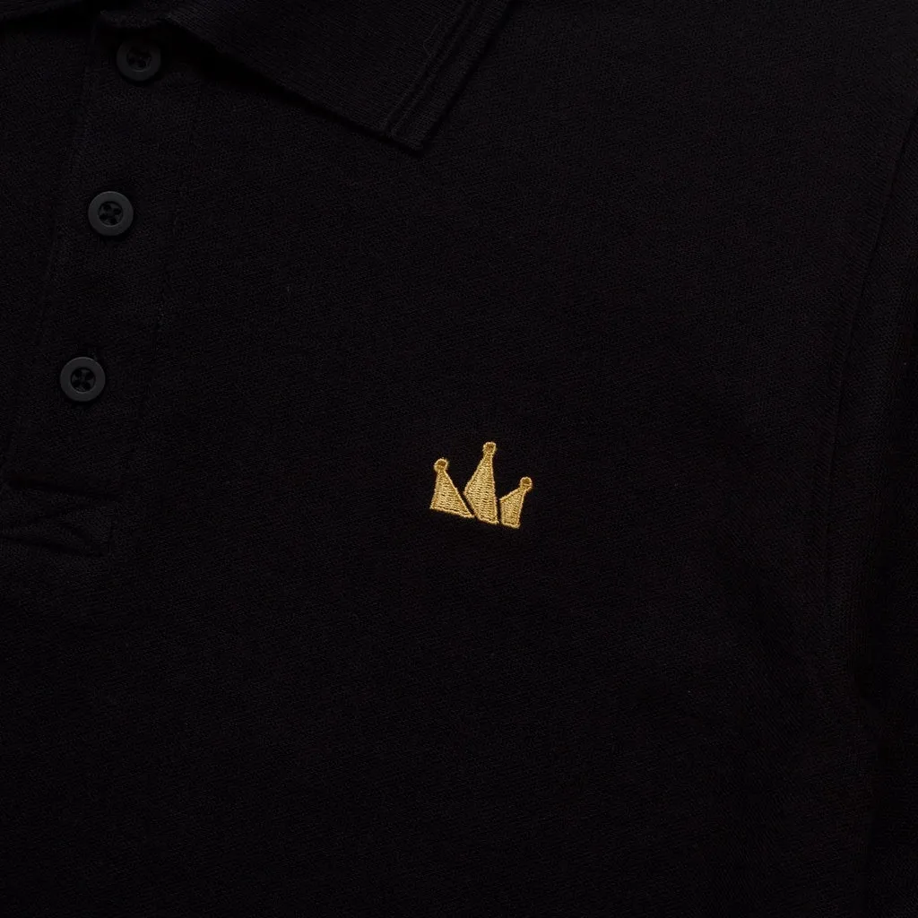 Polo Shirt CROWN GOLD BLACK sold by Screamous product image thumbnail 4