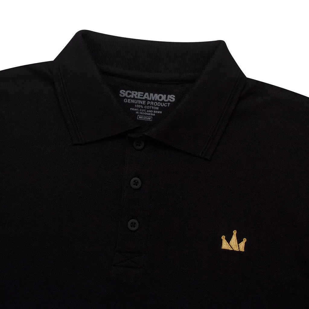Polo Shirt CROWN GOLD BLACK sold by Screamous product image thumbnail 3