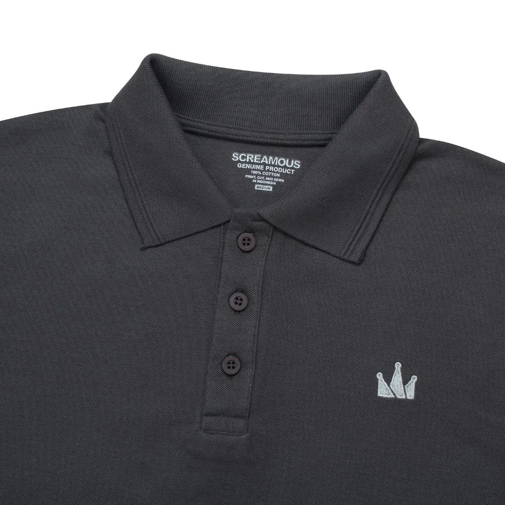 Polo Shirt CROWN DARK GREY DRK GRY sold by Screamous product image thumbnail 2