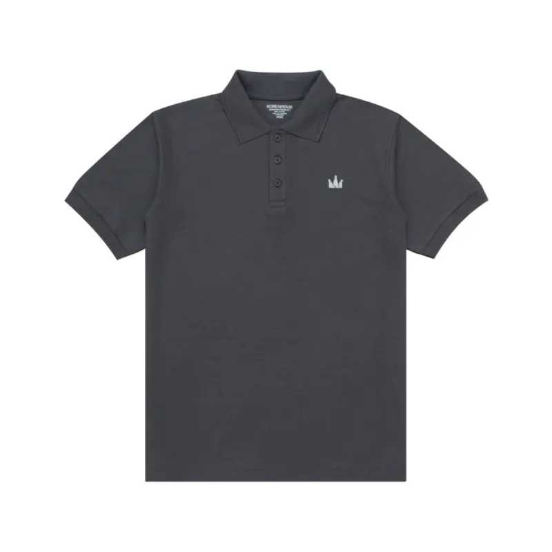 Polo Shirt CROWN DARK GREY DRK GRY sold by Screamous