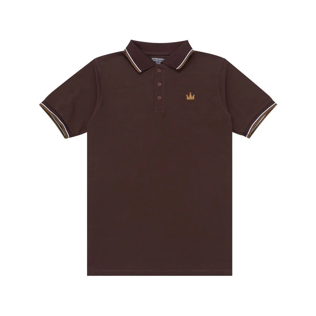 Polo Shirt CROWN LINE TOBACCO BROWN sold by Screamous