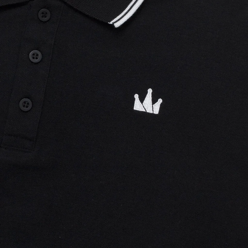 Polo Shirt CROWN LINE WHITE BLACK sold by Screamous product image thumbnail 3