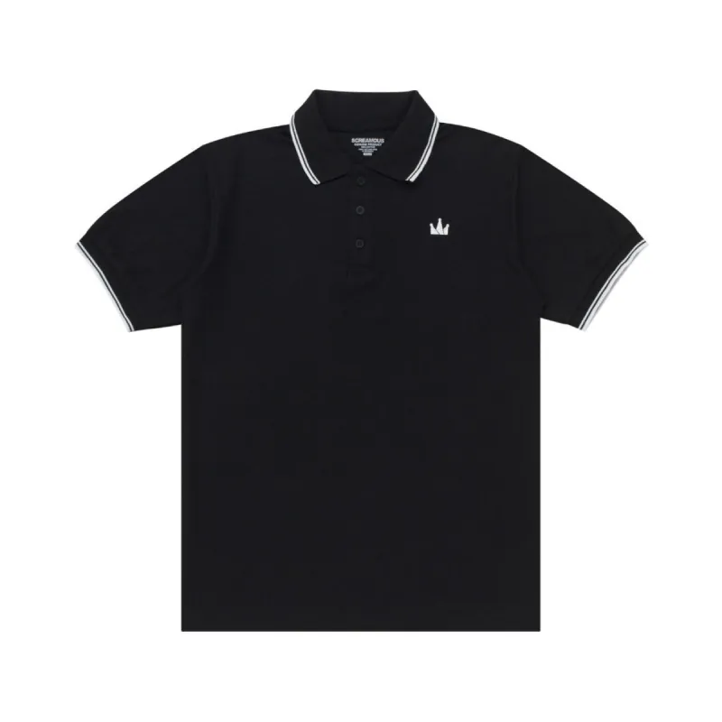 Polo Shirt CROWN LINE WHITE BLACK sold by Screamous