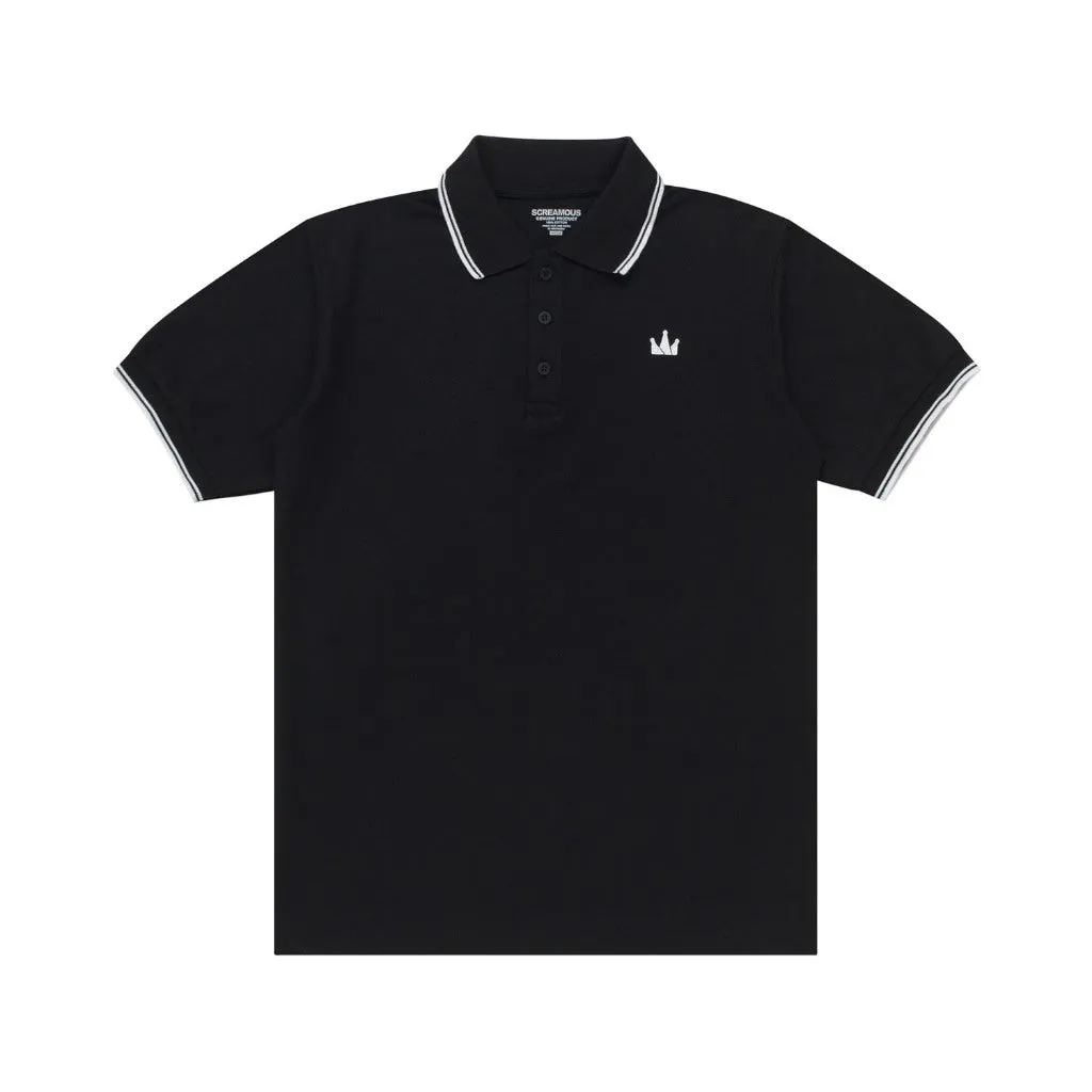 Polo Shirt CROWN LINE WHITE BLACK sold by Screamous