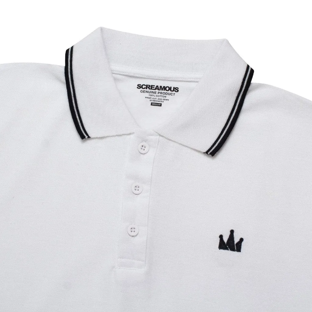 Polo Shirt CROWN LINES BLACK WHITE sold by Screamous product image thumbnail 2