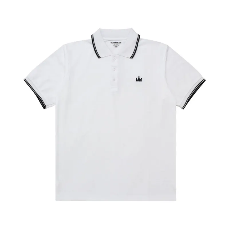 Polo Shirt CROWN LINES BLACK WHITE sold by Screamous