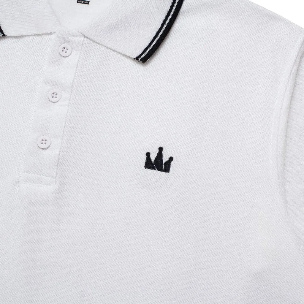Polo Shirt CROWN LINES BLACK WHITE sold by Screamous product image thumbnail 3