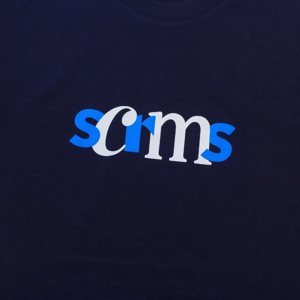 T-Shirt SERIF TYPE NAVY BLUE sold by Screamous product image thumbnail 2