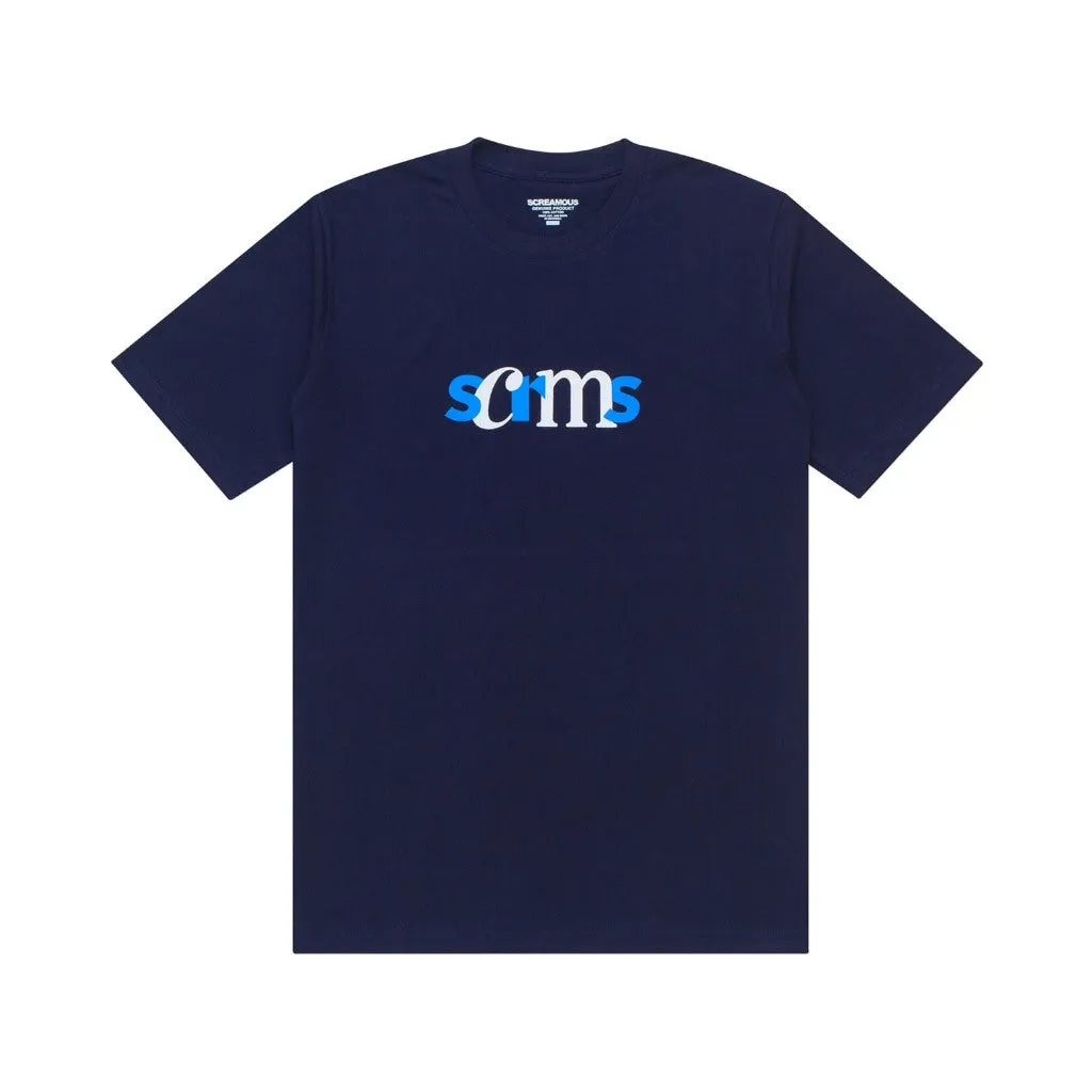 T-Shirt SERIF TYPE NAVY BLUE sold by Screamous