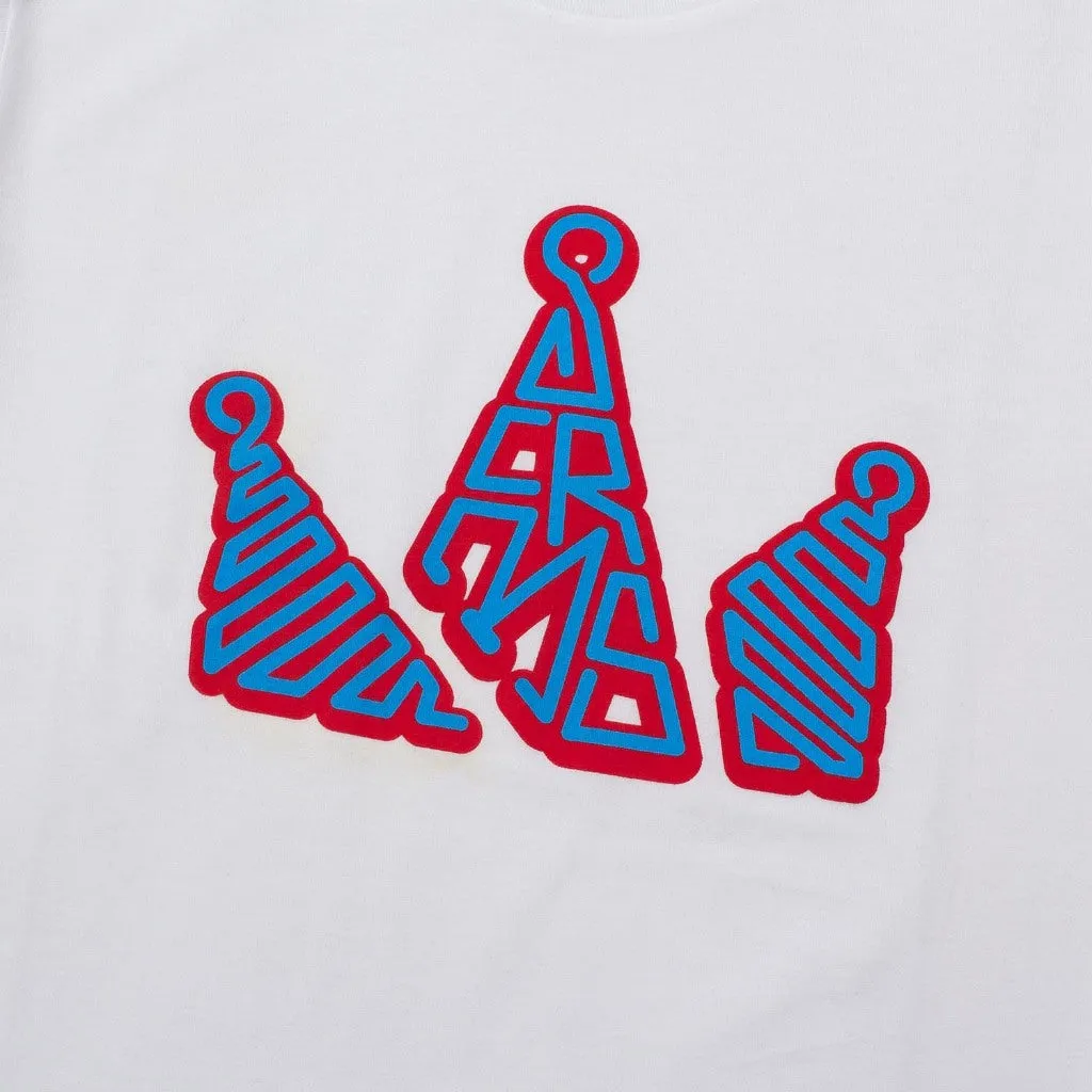 T-Shirt CROWN CURVED WHITE sold by Screamous product image thumbnail 2