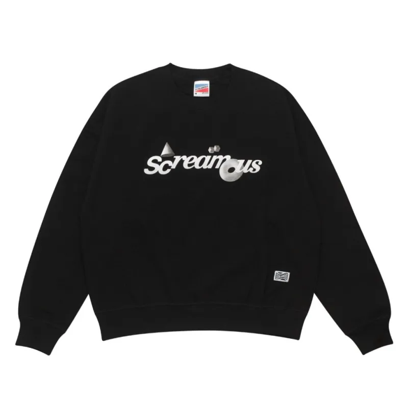 Crewneck OVERSIZED TYPEFORM and COLLECTIVE SHAPES GEOMETRY BLACK sold by Screamous