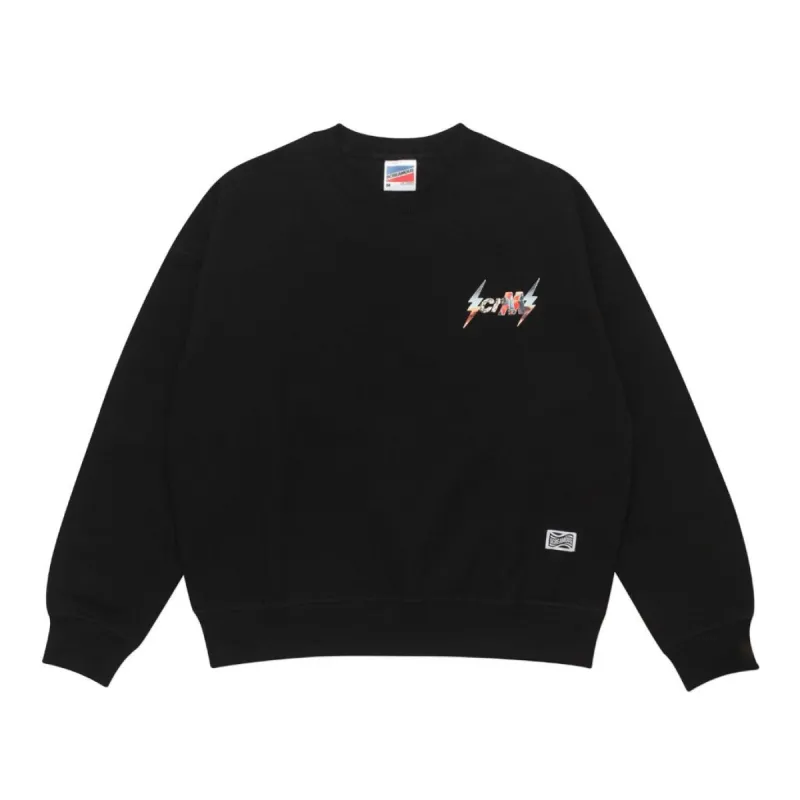 Crewneck OVERSIZED TYPEFORM and COLLECTIVE SHAPES LIGHTNING BLACK sold by Screamous